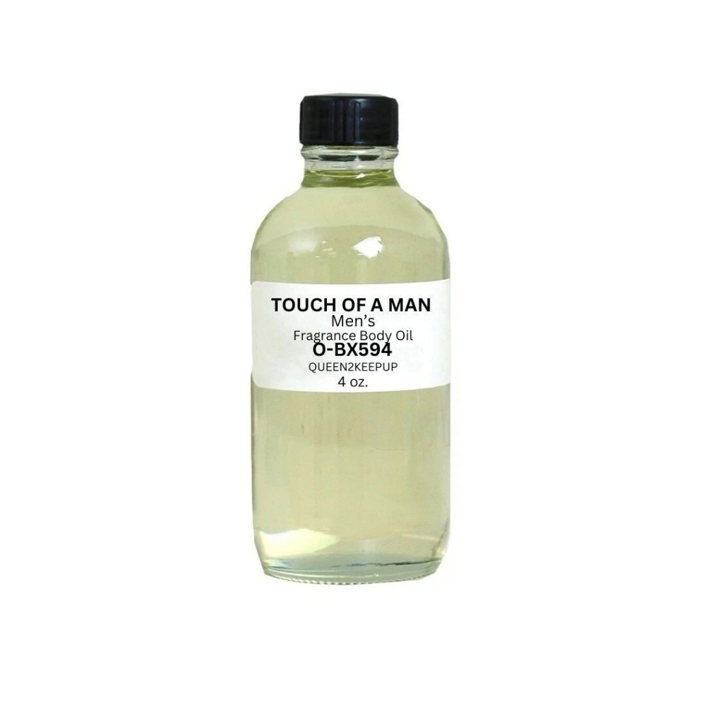 Touch Of A Man Body Oil Fresh Citrus Spicy Woods Masculine Warm Fragrance 4 oz